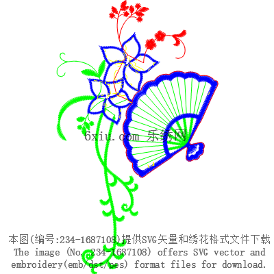 svg矢量绣花图下载