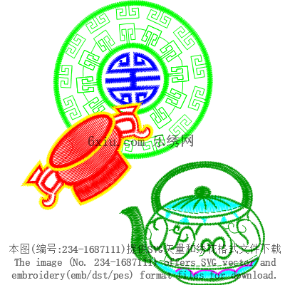 svg矢量绣花图下载