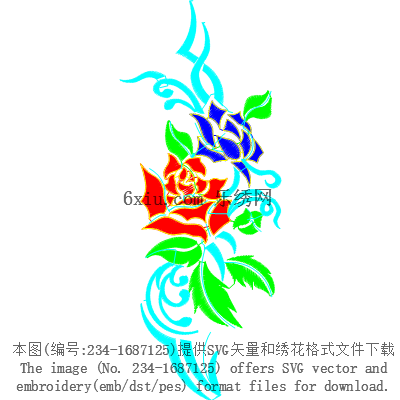 svg矢量绣花图下载