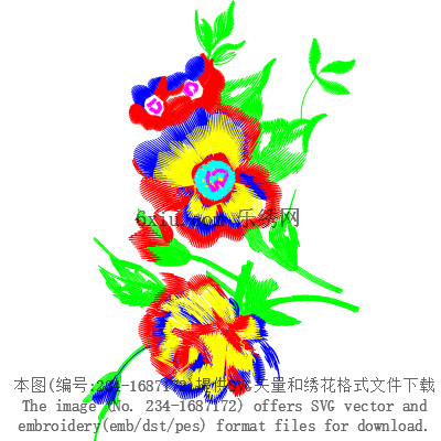 svg矢量绣花图下载