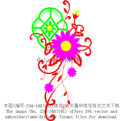 svg矢量绣花图下载