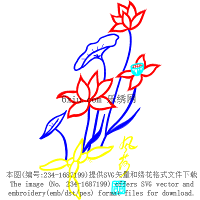 svg矢量绣花图下载