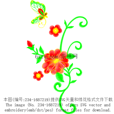 svg矢量绣花图下载