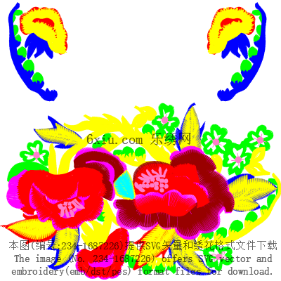svg矢量绣花图下载