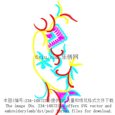 svg矢量绣花图下载
