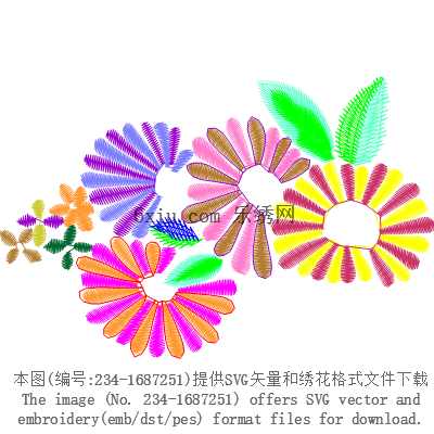 svg矢量绣花图下载