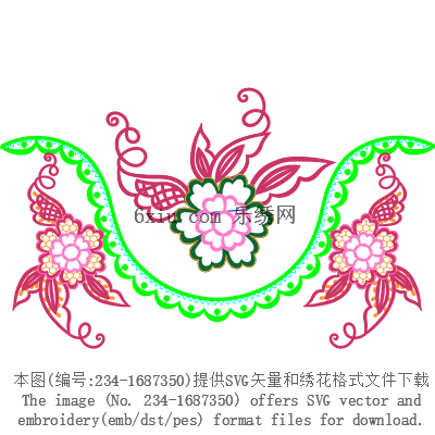 svg矢量绣花图下载