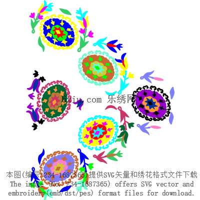 svg矢量绣花图下载
