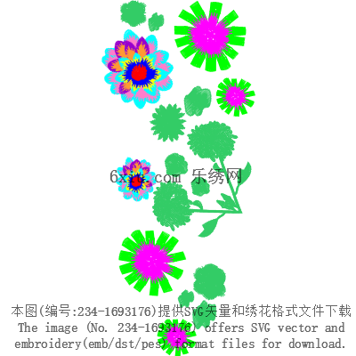 svg矢量绣花图下载