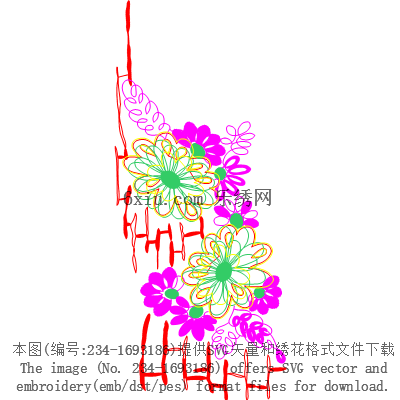 svg矢量绣花图下载