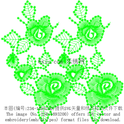 svg矢量绣花图下载