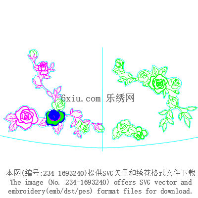 svg矢量绣花图下载