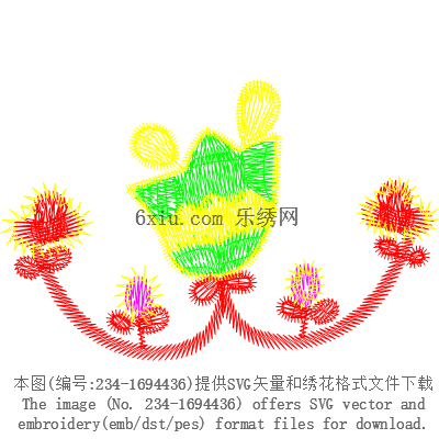 svg矢量绣花图下载