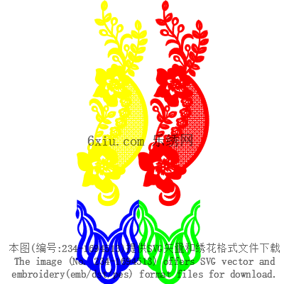 svg矢量绣花图下载