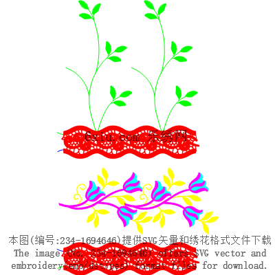 svg矢量绣花图下载