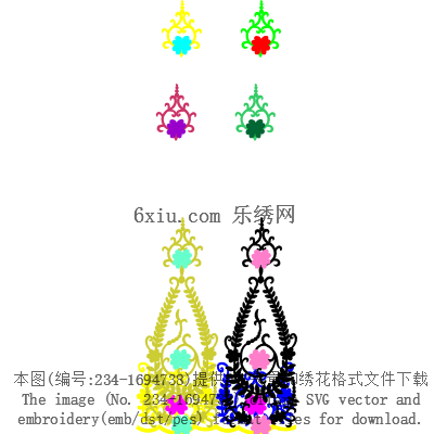 svg矢量绣花图下载