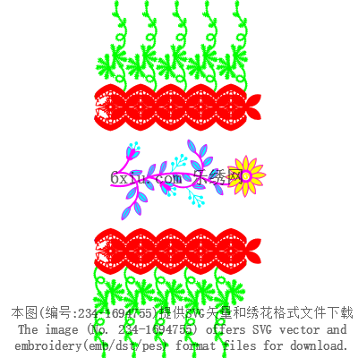 svg矢量绣花图下载
