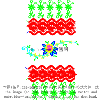 svg矢量绣花图下载