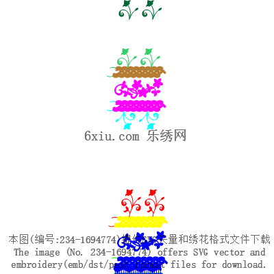svg矢量绣花图下载