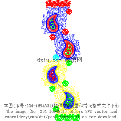 svg矢量绣花图下载