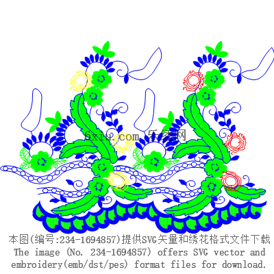 svg矢量绣花图下载