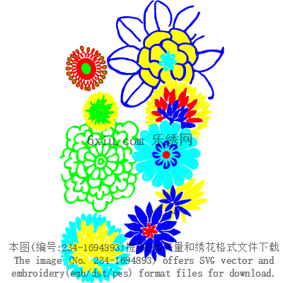 svg矢量绣花图下载