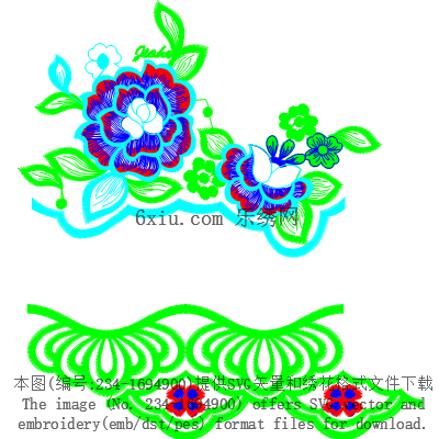 svg矢量绣花图下载