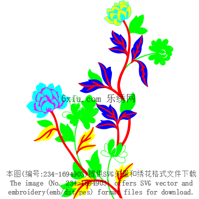 svg矢量绣花图下载