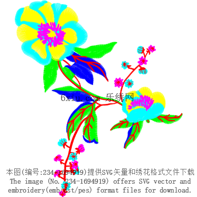 svg矢量绣花图下载