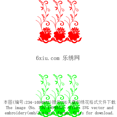 svg矢量绣花图下载