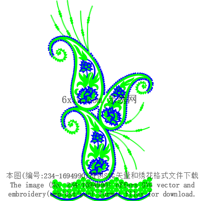 svg矢量绣花图下载