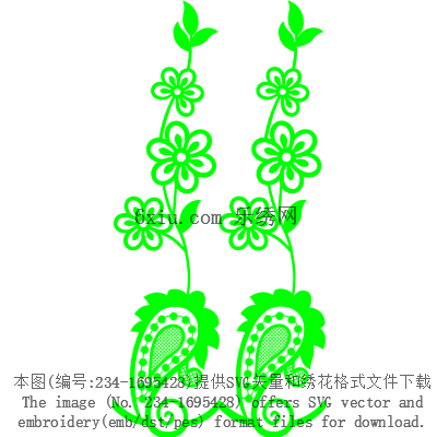 svg矢量绣花图下载