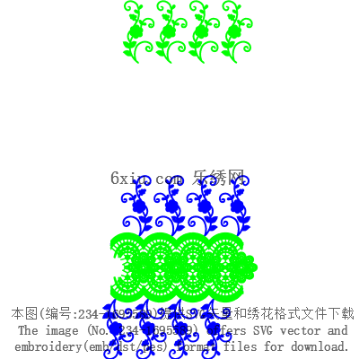 svg矢量绣花图下载