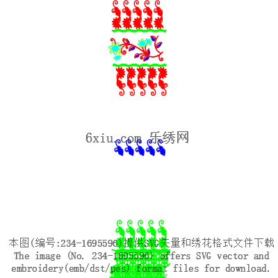 svg矢量绣花图下载