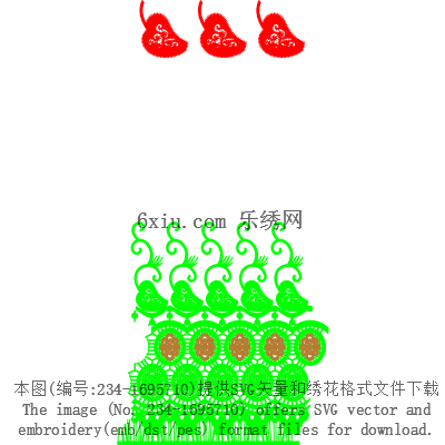 svg矢量绣花图下载