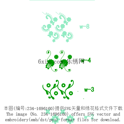 svg矢量绣花图下载