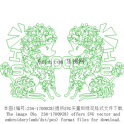svg矢量绣花图下载