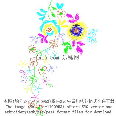 svg矢量绣花图下载