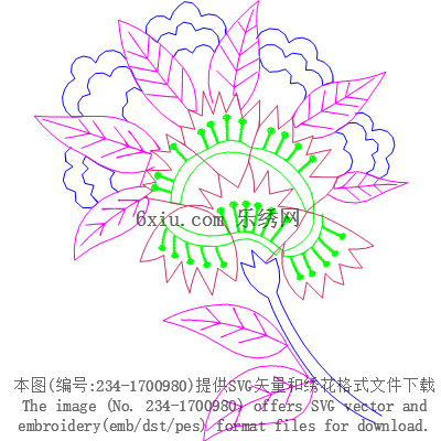 svg矢量绣花图下载