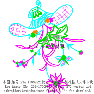 svg矢量绣花图下载