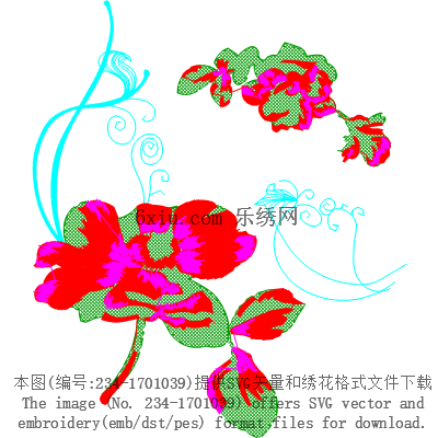 svg矢量绣花图下载