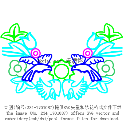 svg矢量绣花图下载