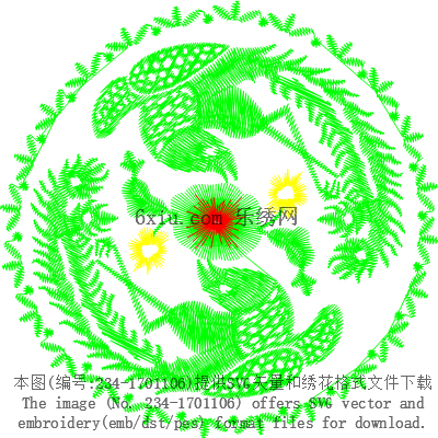 svg矢量绣花图下载