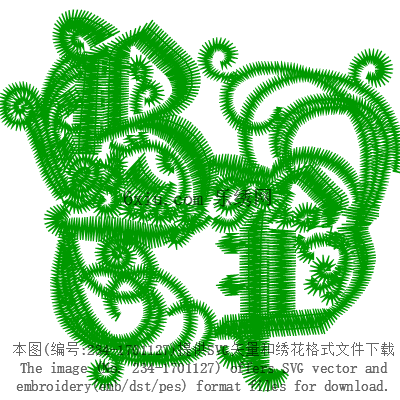 svg矢量绣花图下载