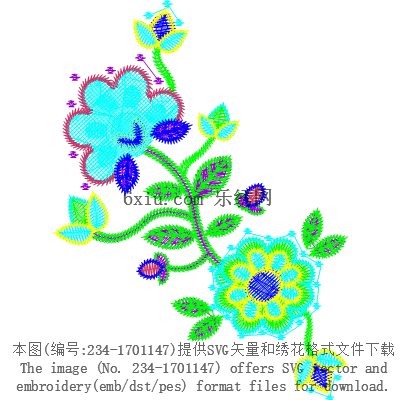 svg矢量绣花图下载