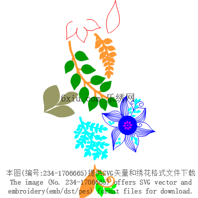 svg矢量绣花图下载
