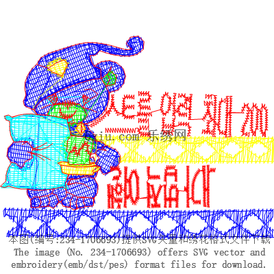 svg矢量绣花图下载