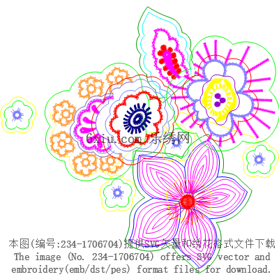 svg矢量绣花图下载