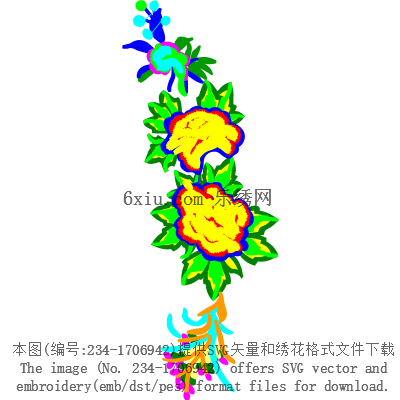 svg矢量绣花图下载
