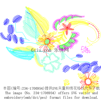svg矢量绣花图下载